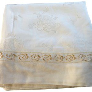 New Miss Ying Pale Yellow Brocade Pillowcases 2 Queen 20" x 32" Cotton